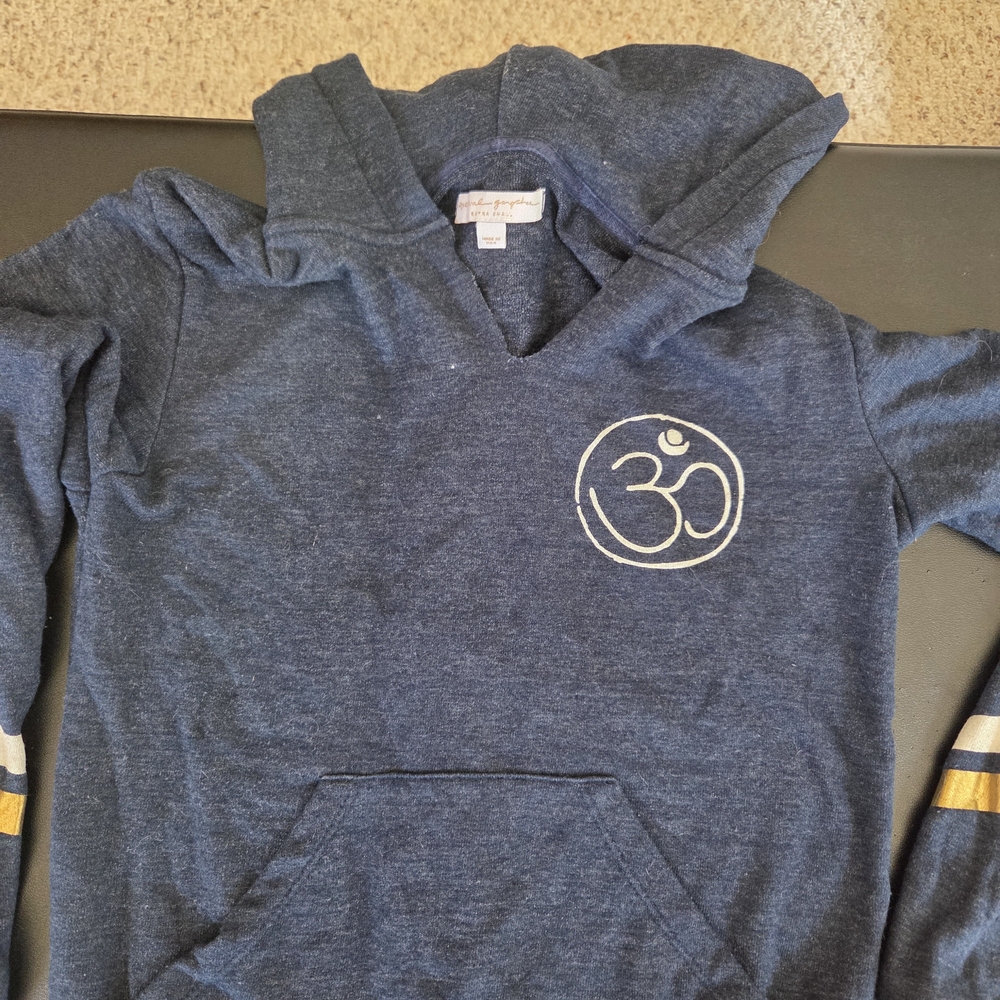 Spiritual Gangster Womens Heather Navy Pullover Sweatshirt Size XS